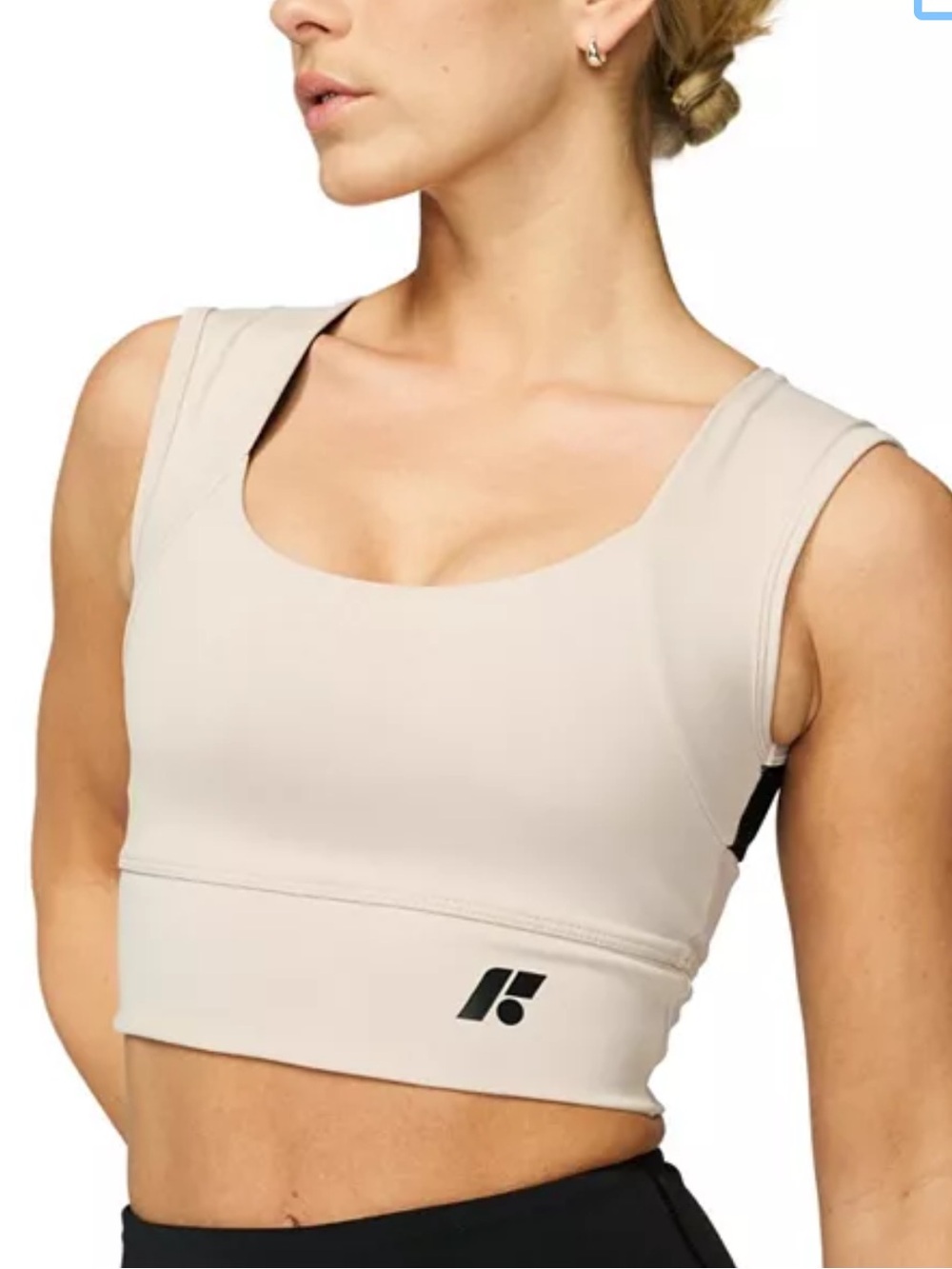 Forme Power Bra For Posture & Back Support Sports Bra in Ecru w Black Sz. M